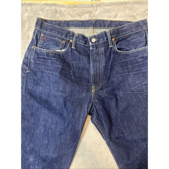 Men’s Polo Ralph Lauren Denim Jeans Dark Wash Vintage 67 Straight 35x30 - Picture 5 of 14